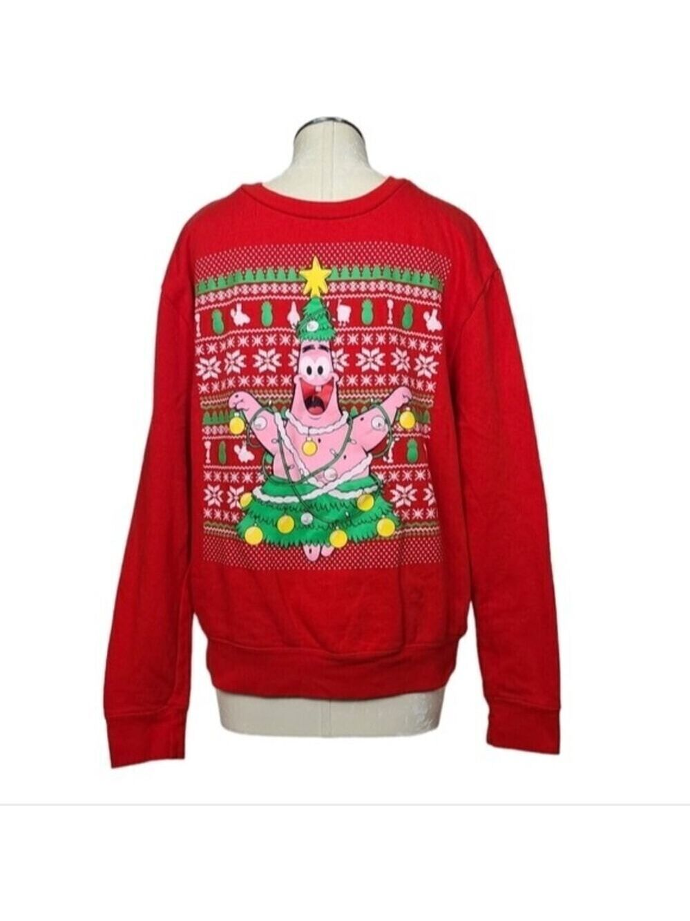 Nickelodeon SpongeBob SquarePants Patrick Christmas Sweater M